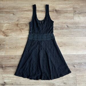 Foreign Exchange Little Black Lace Dress Size Small